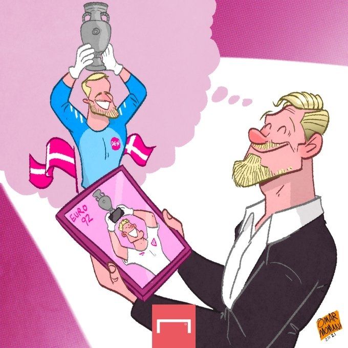 Schmeichel family Cartoon momani