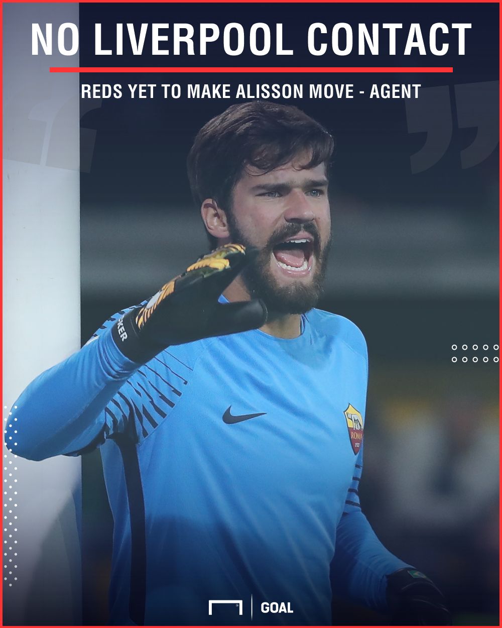 Alisson no Liverpool contact
