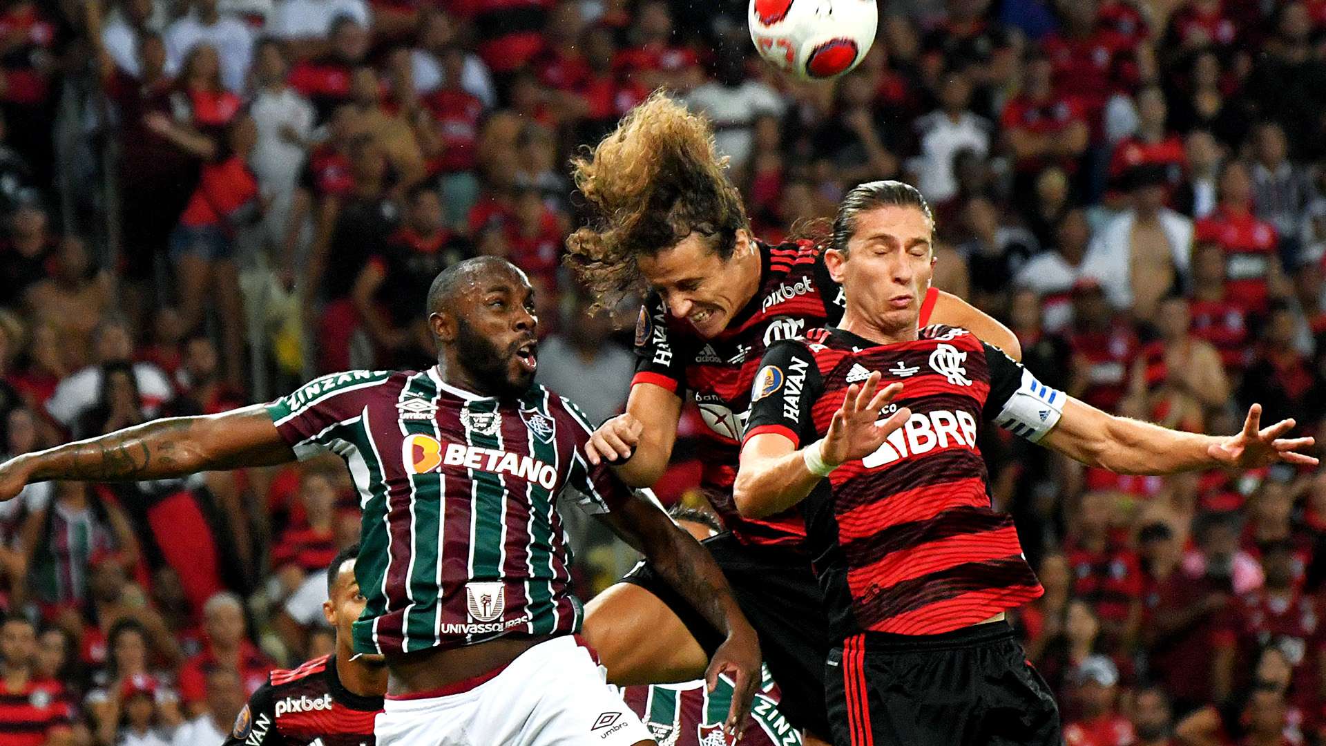 Manoel, David Luiz, Filipe Luís, Fluminense x Flamengo, final Carioca 02042022