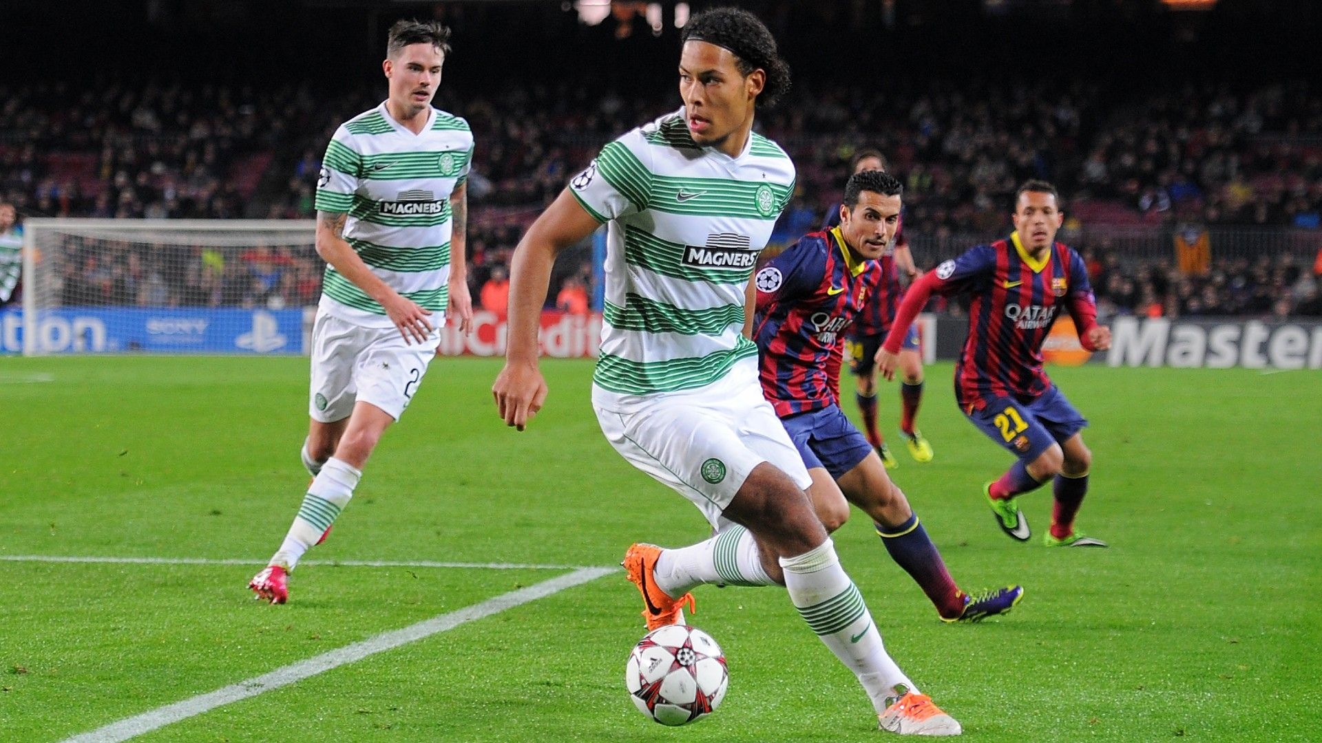 Van Dijk Celtic vs Barcelona