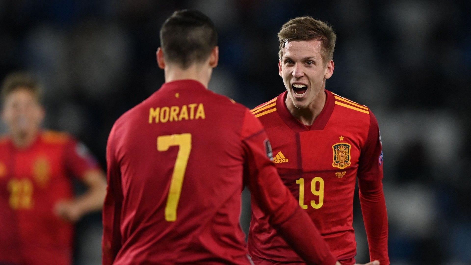 Dani Olmo Georgia vs Spain 2022 World Cup qualifier