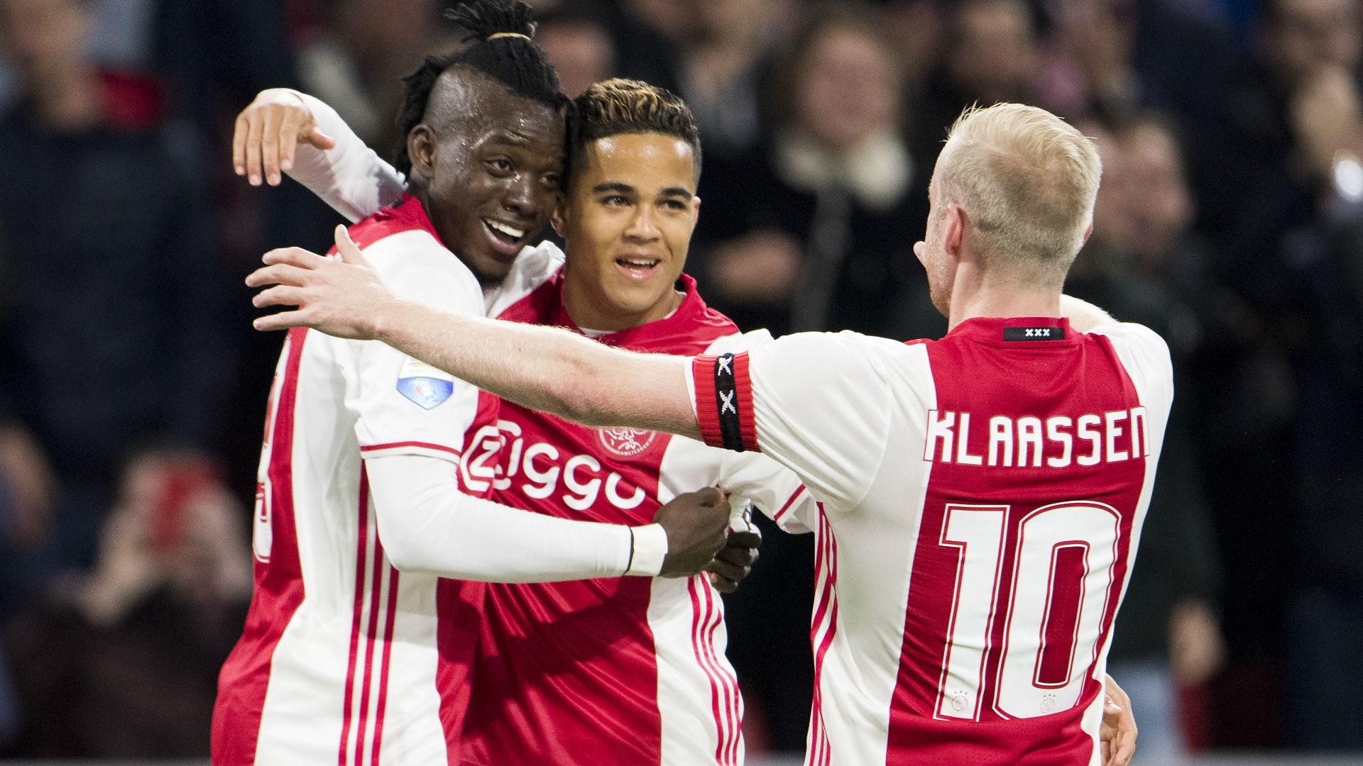 Bertrand Traore, Justin Kluivert, Ajax, Eredivisie, 04052017