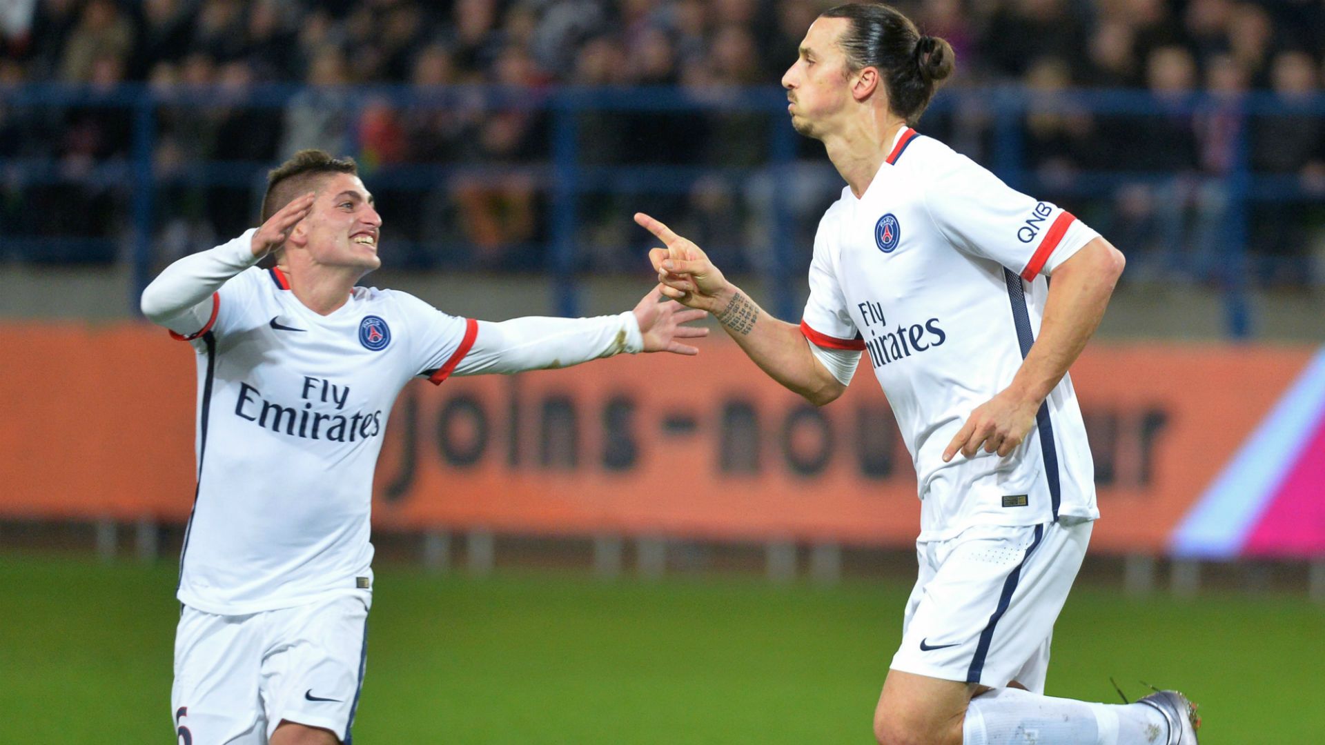 Verratti Ibrahimovic Caen PSG Ligue 1 2015