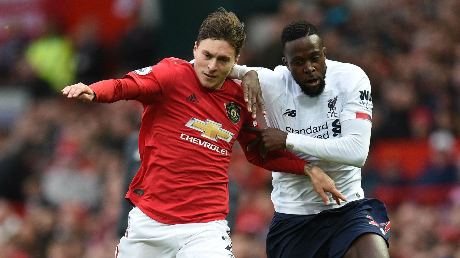 Victor Lindelof Divock Origi Man Utd vs Liverpool 2019-20