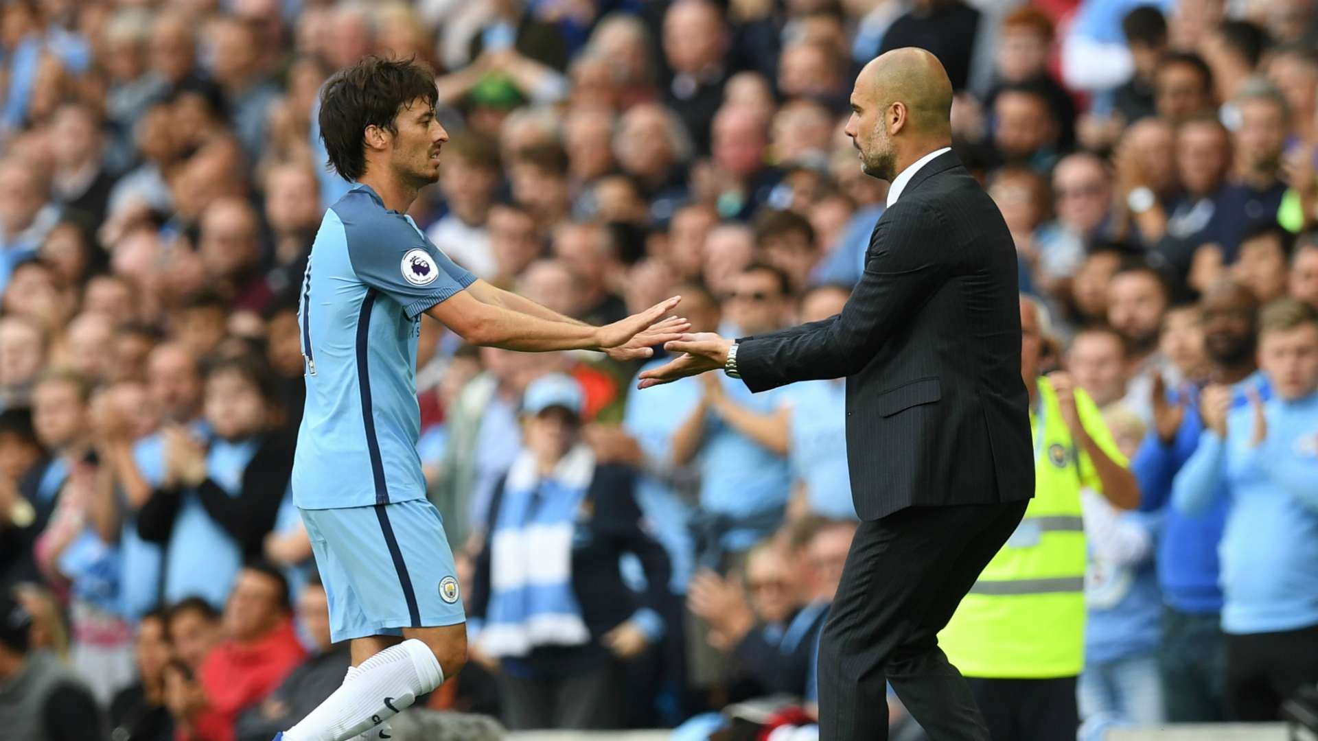 David Silva Pep Guardiola Manchester City