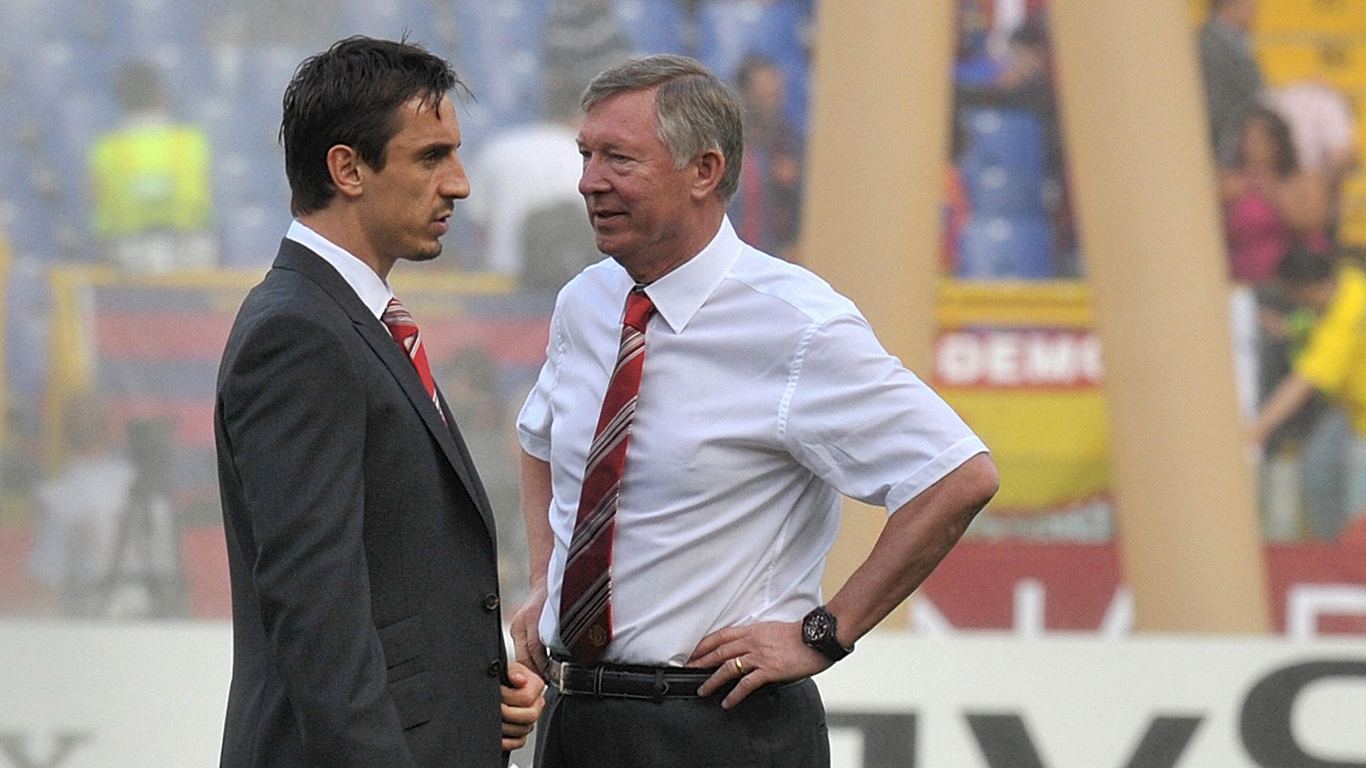 Gary Neville Sir Ale Ferguson 05272009
