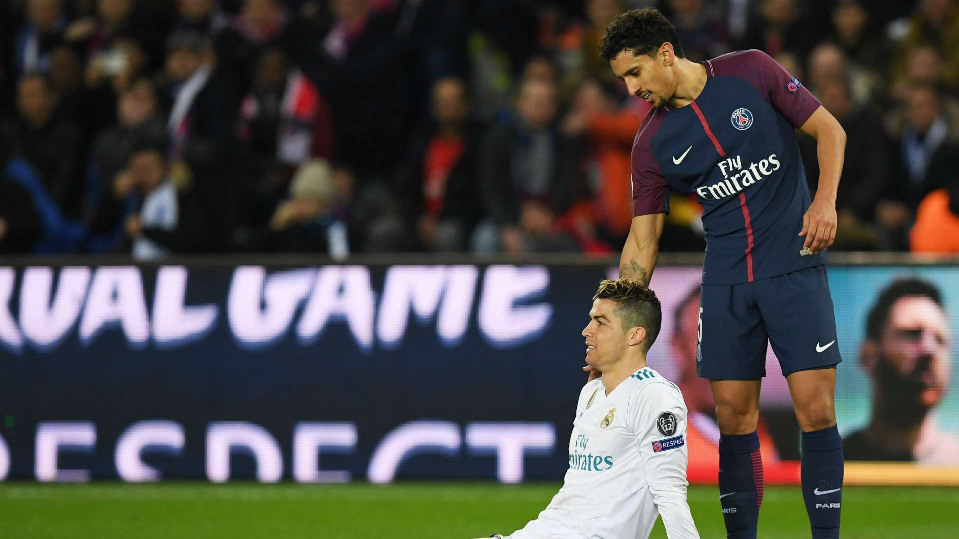 MARQUINHOS CRISTIANO RONALDO PSG REAL MADRID CHAMPIONS LEAGUE