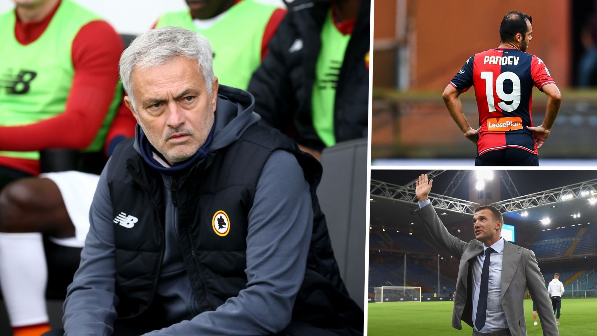 Jose Mourinho Goran Pandev Andriy Shevchenko