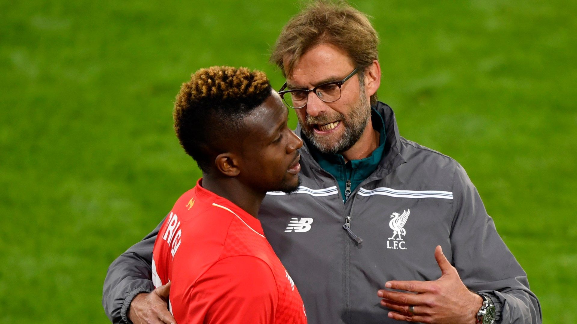 Jurgen Klopp Divock Origi Liverpool Sevilla 2016