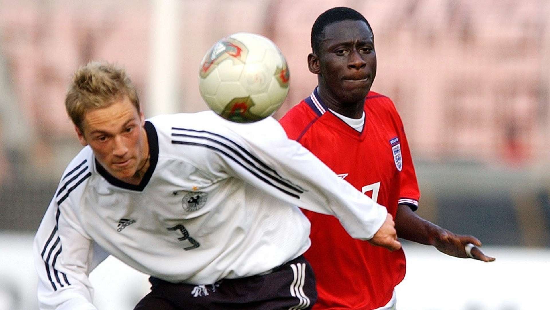 Cherno Samba of England and Germany's Patrick Milchraum