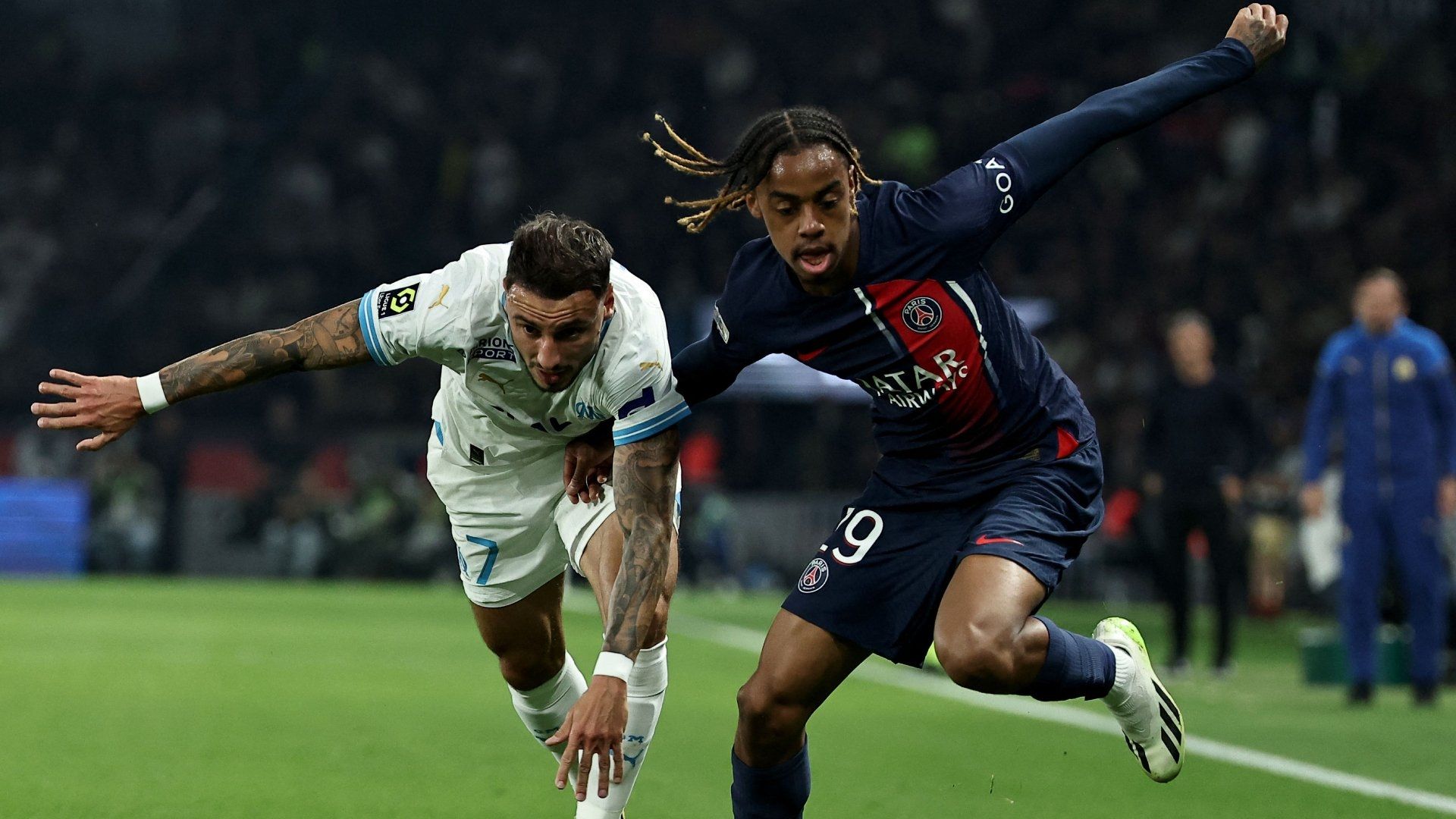 Bradley Barcola PSG Marseille 2023-24
