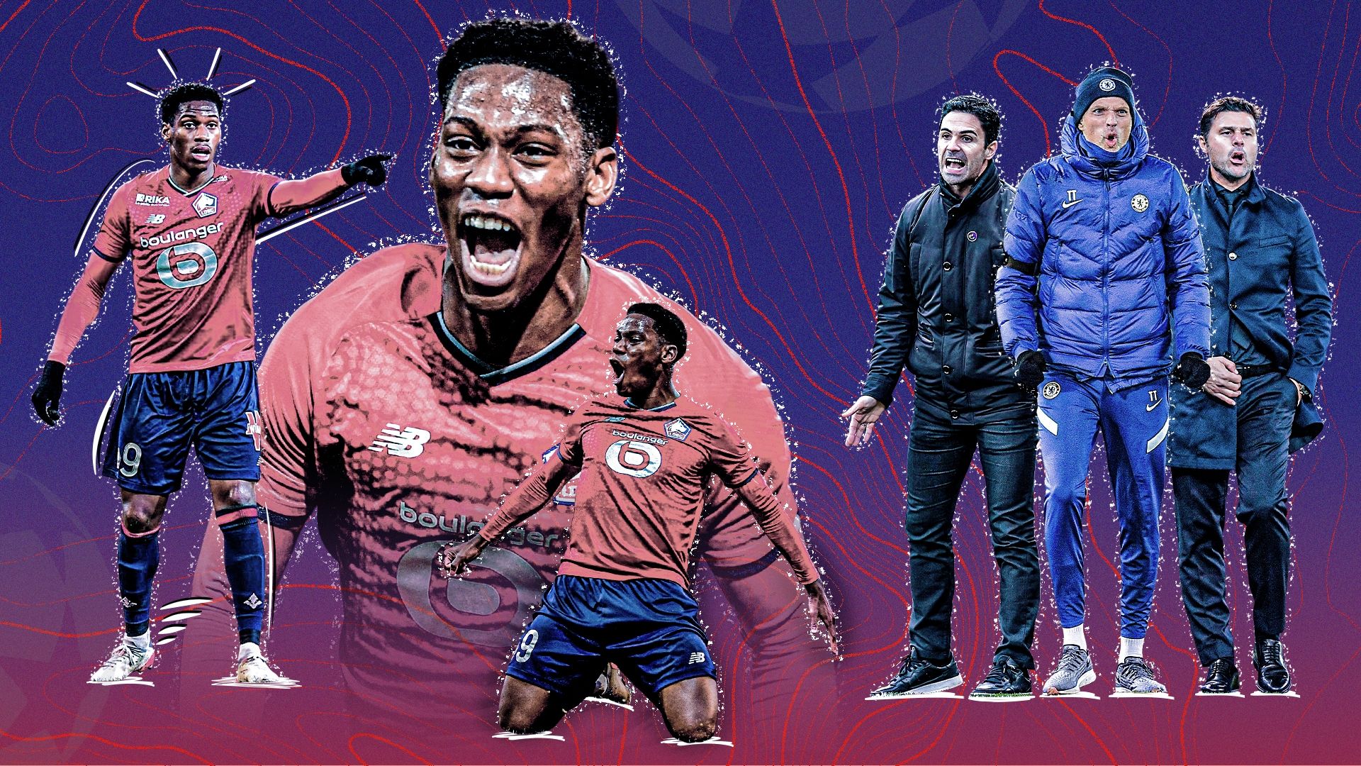 Jonathan David Lille Chelsea Arsenal PSG 2021-22 GFX