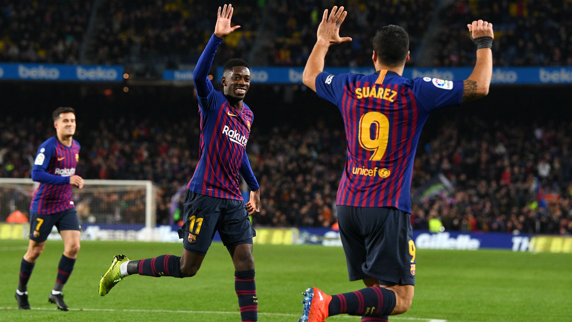 SUAREZ DEMBELE BARCELONA LEGANES LALIGA