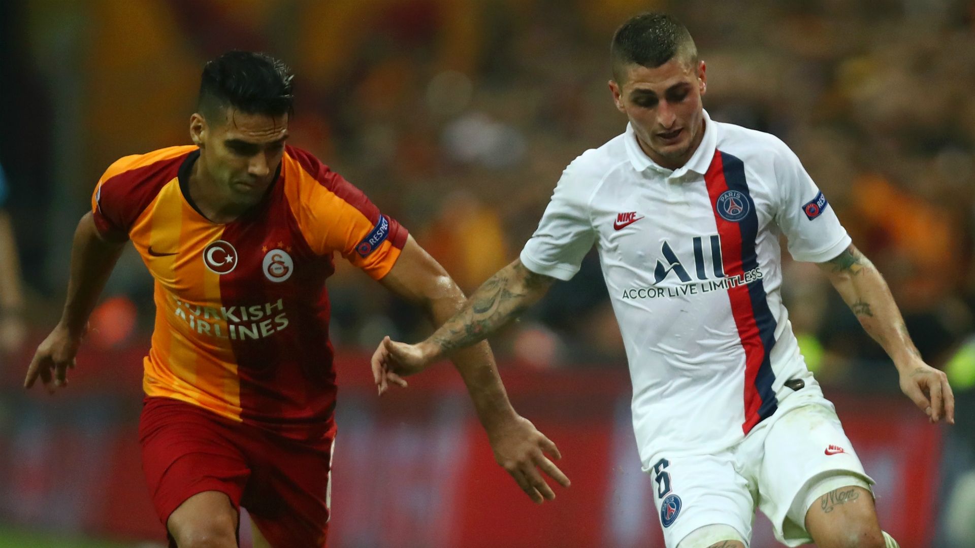 Radamel Falcao Marco Verratti Galatasaray PSG UCL 10022019