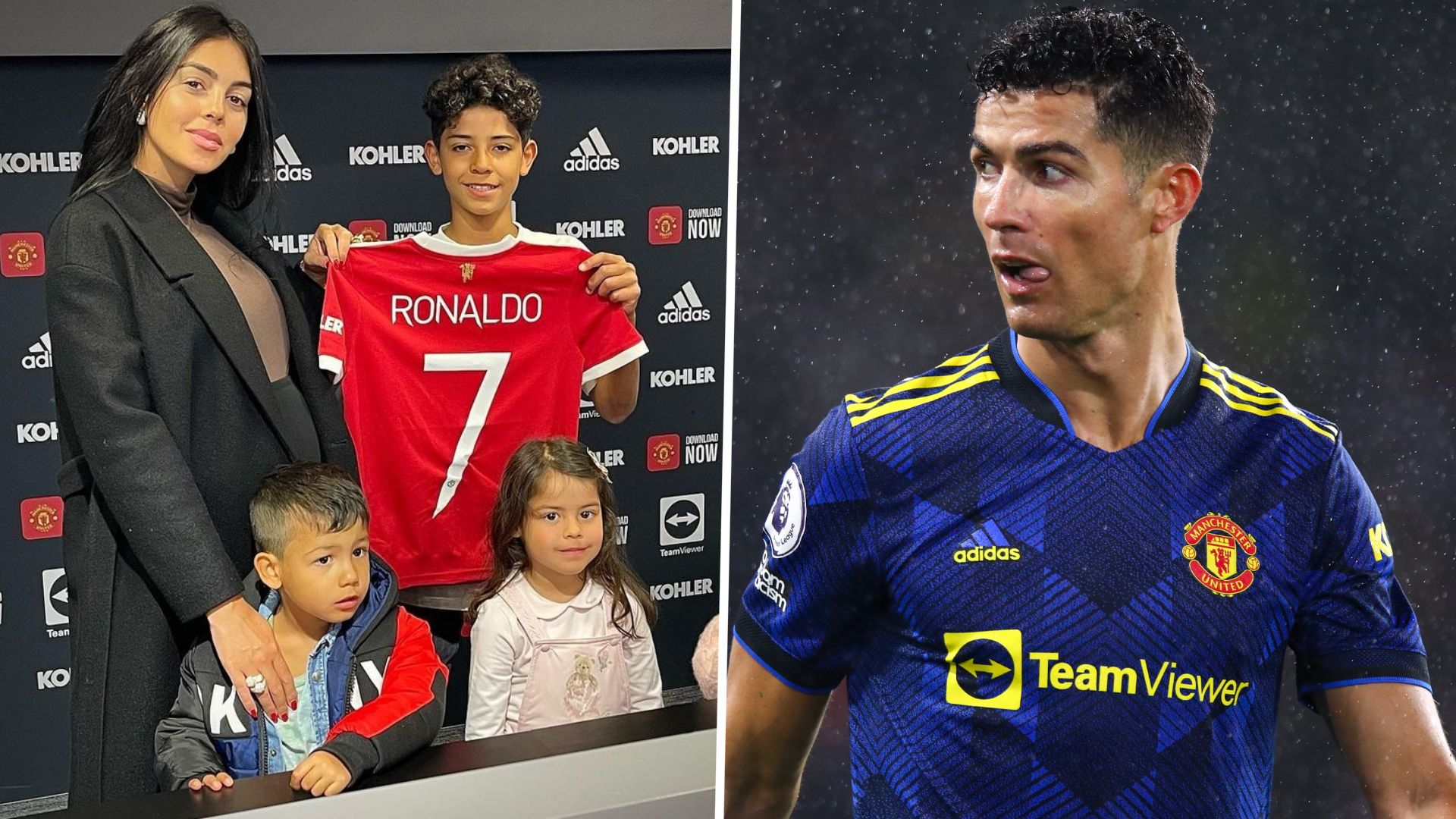 Cristiano Ronaldo and his family