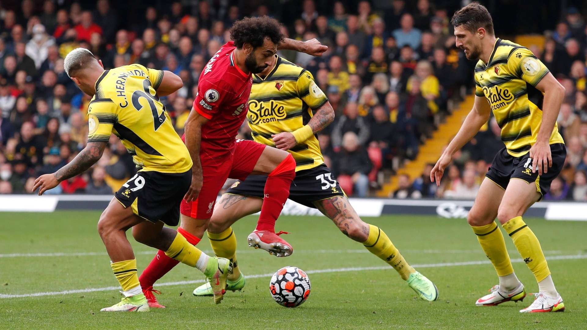 Mohamed Salah of Liverpool vs Watford.