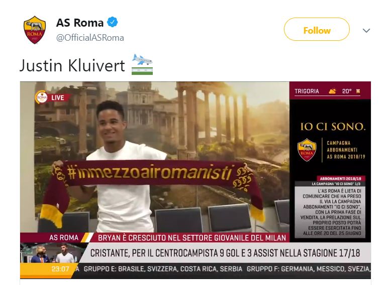 Patrick Kluivert to Roma