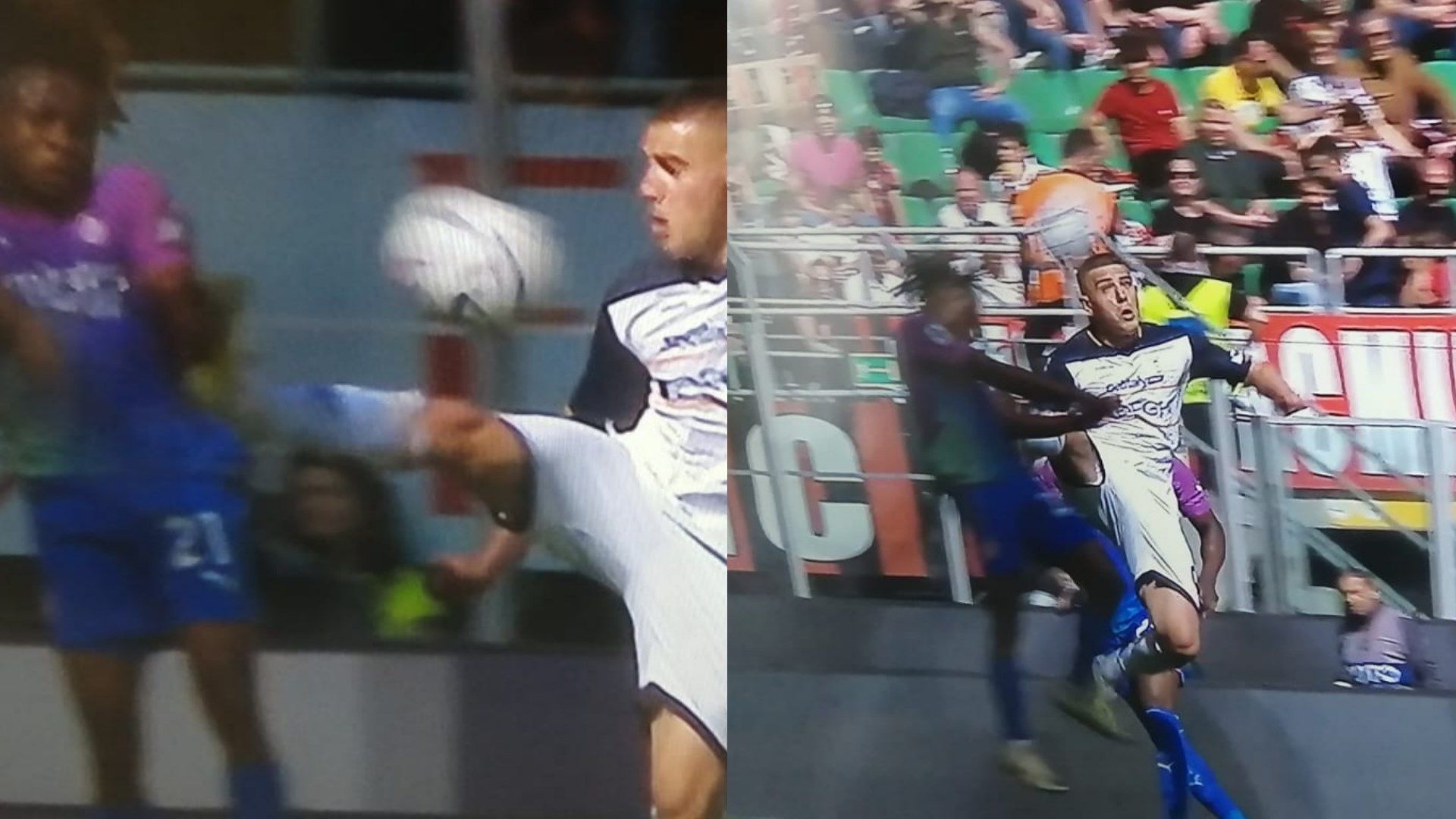 Krstovic red card Milan Lecce