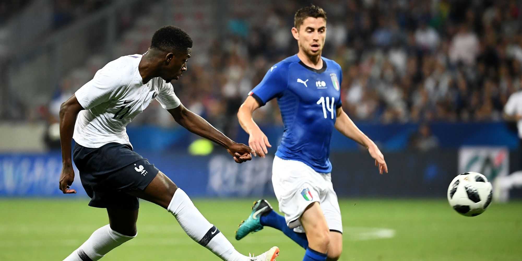 Ousmane Dembele Jorginho France Italy