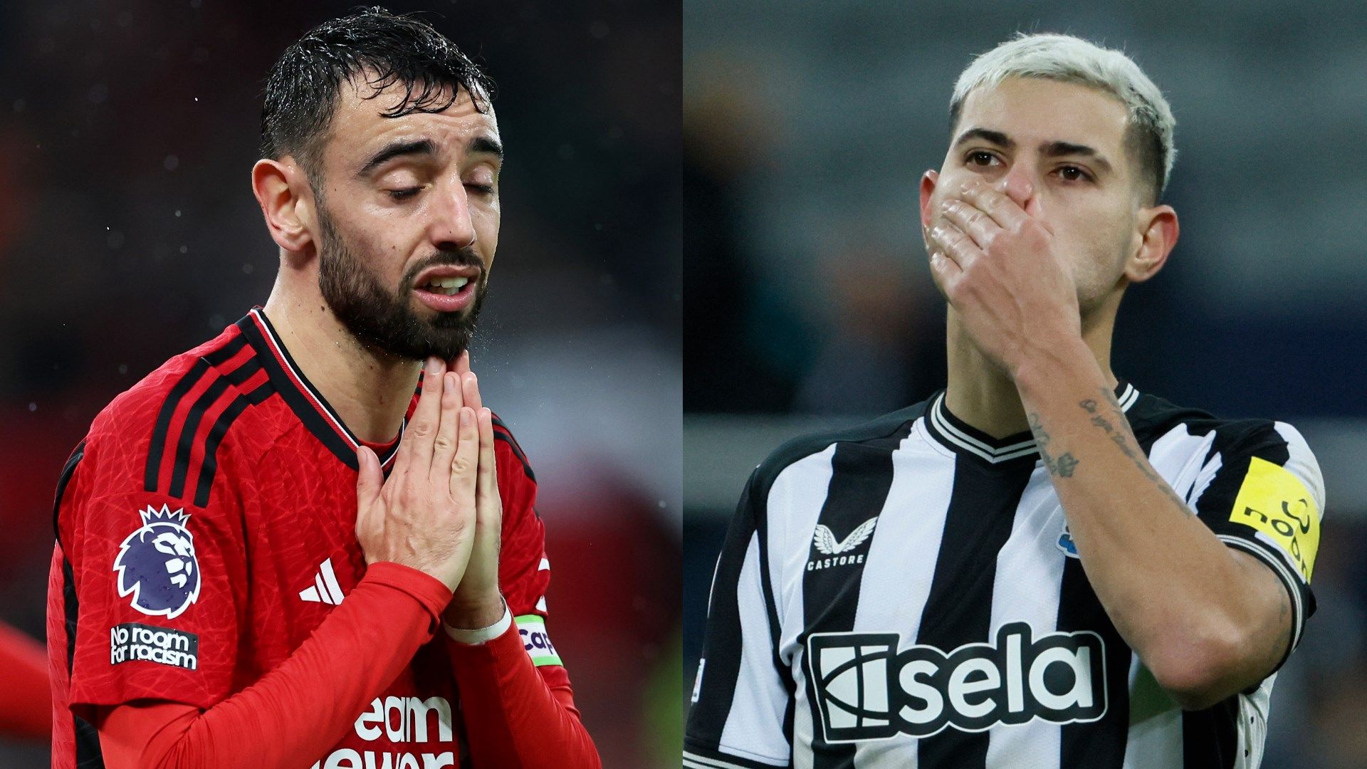 Bruno Fernandes Manchester United Bruno Guimaraes Newcastle split 2023-24