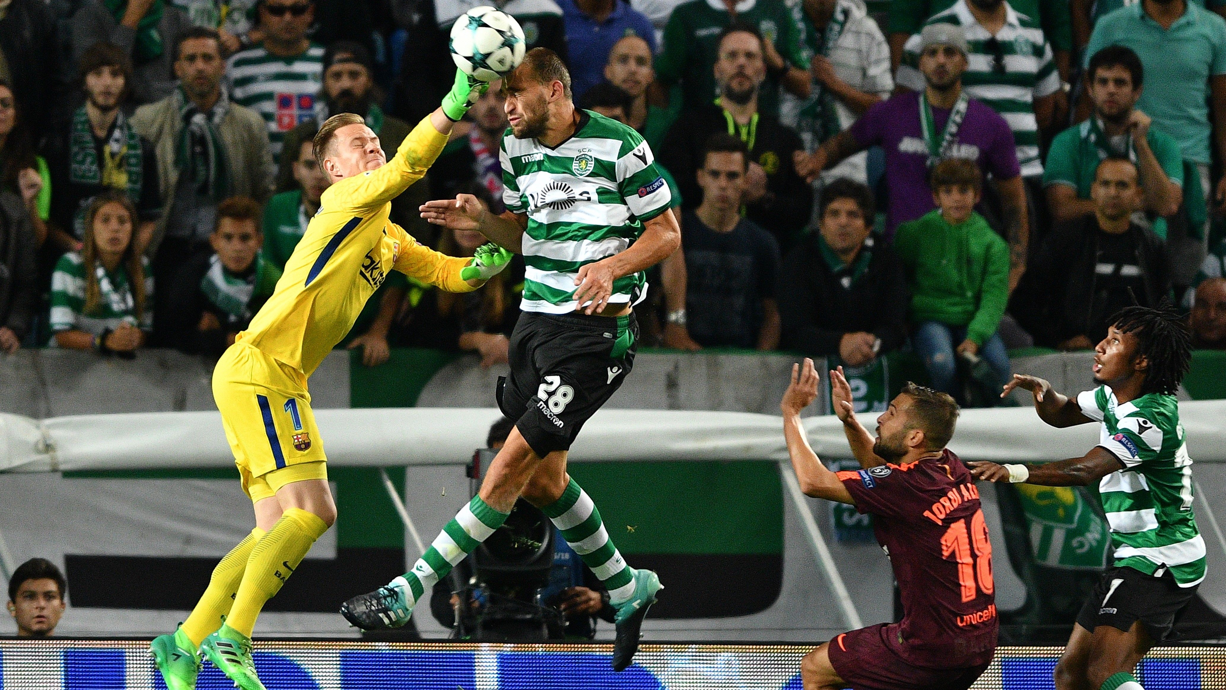Bas Dost Ter Stegen Sporting CP Barcelona UCL 27092017