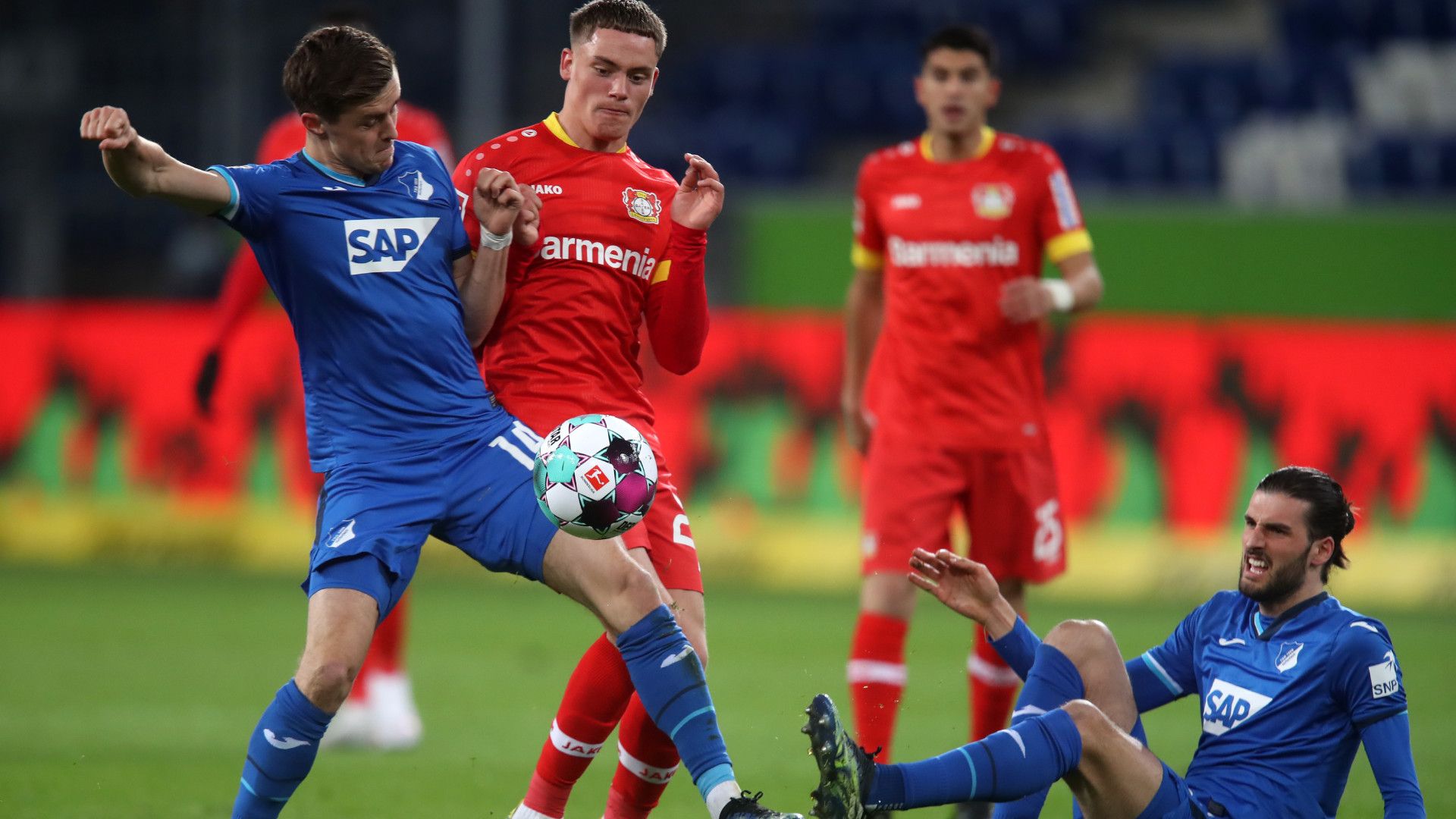 CHRISTOPH BAUMGARTNER HOFFENHEIM FLORIAN WIRTZ BAYER LEVERKUSEN BUNDESLIGA 12042021