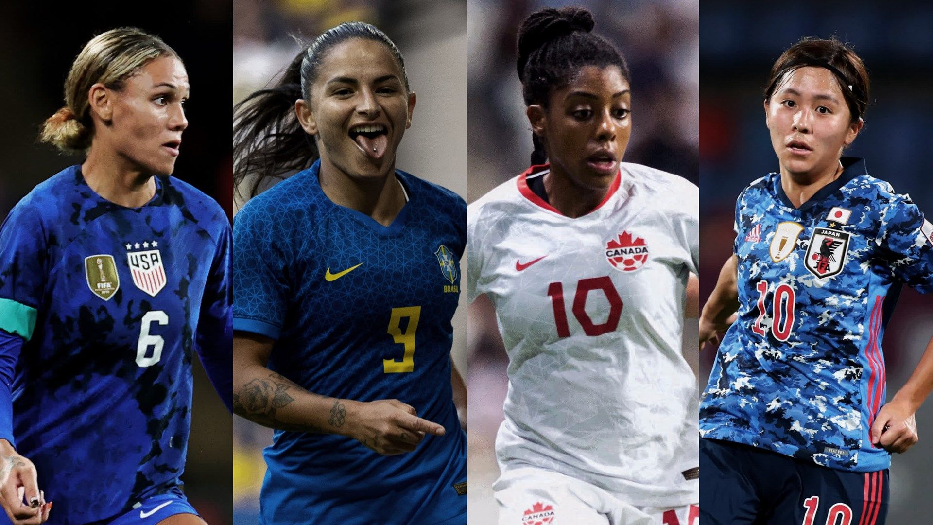 Trinity Rodman Debinha Ashley Lawrence Mana Iwabuchi split