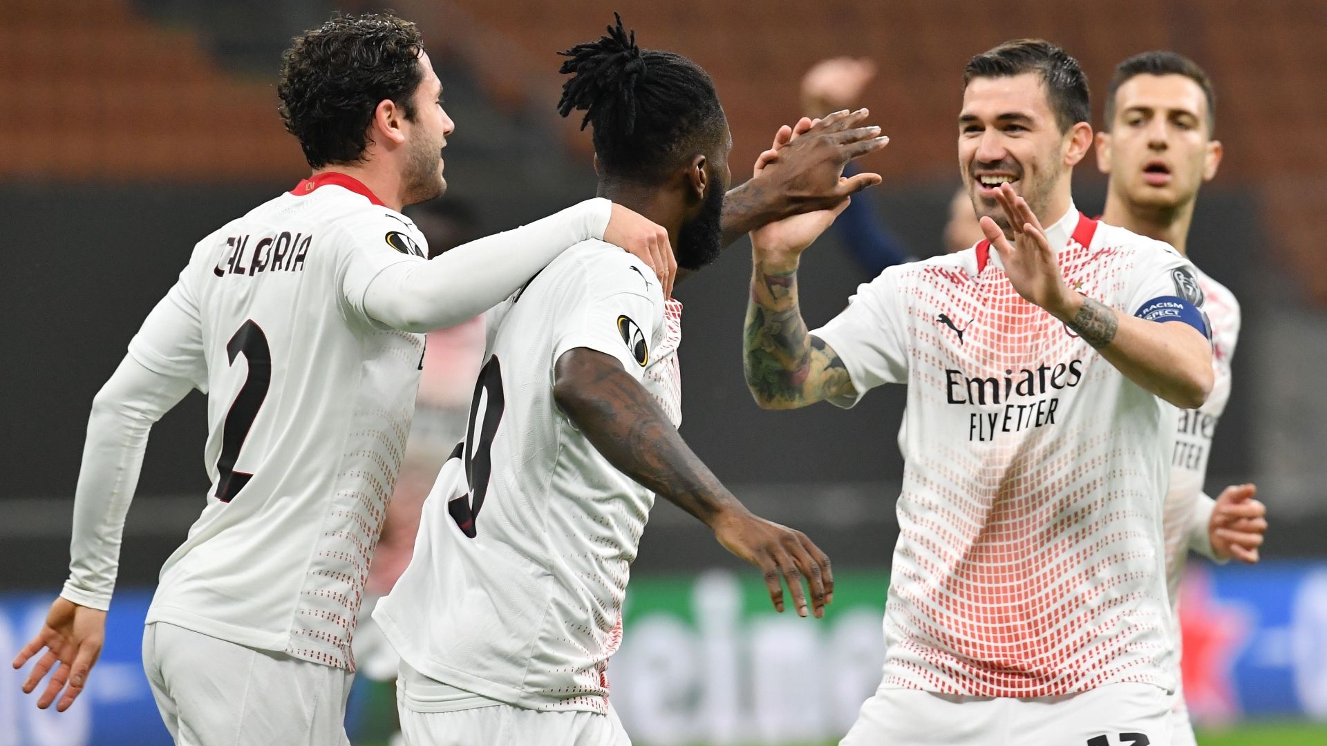 Milan celebrating Red Star Europa League