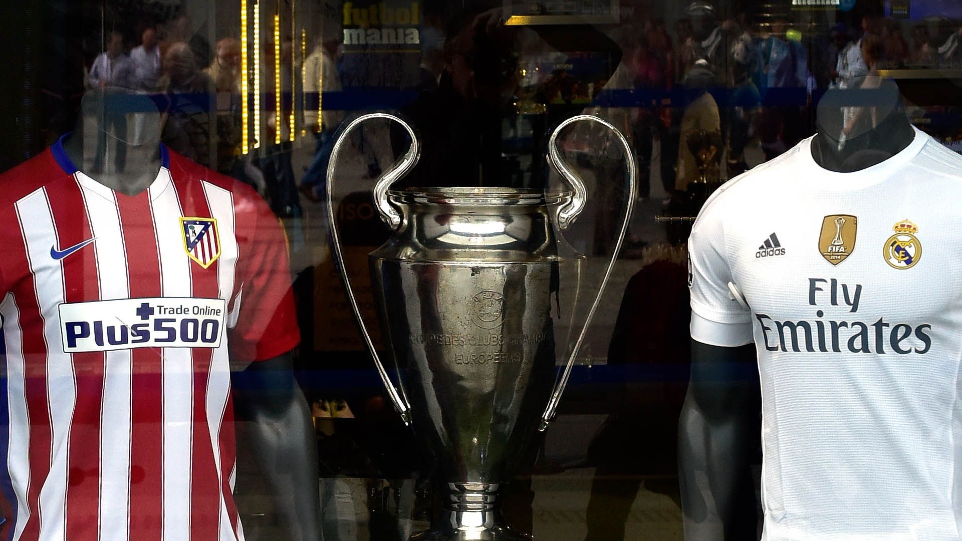 Camisas Atlético Madrid e Real Madrid final UCL 16
