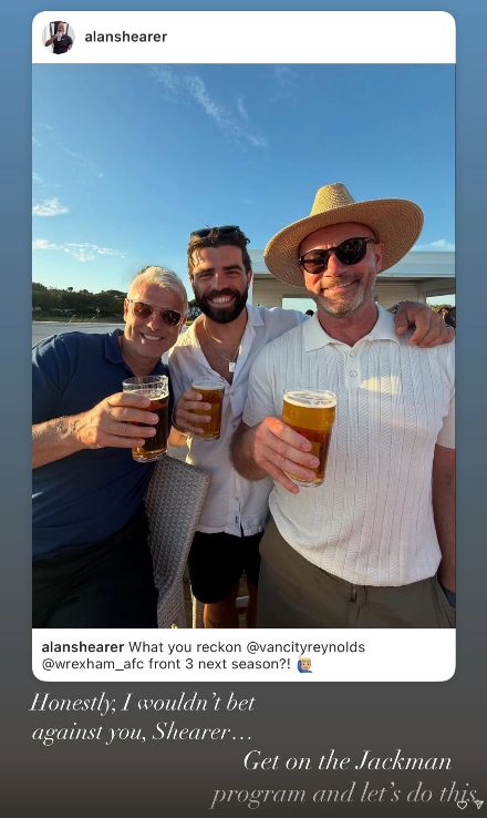 Ryan Reynolds response Alan Shearer