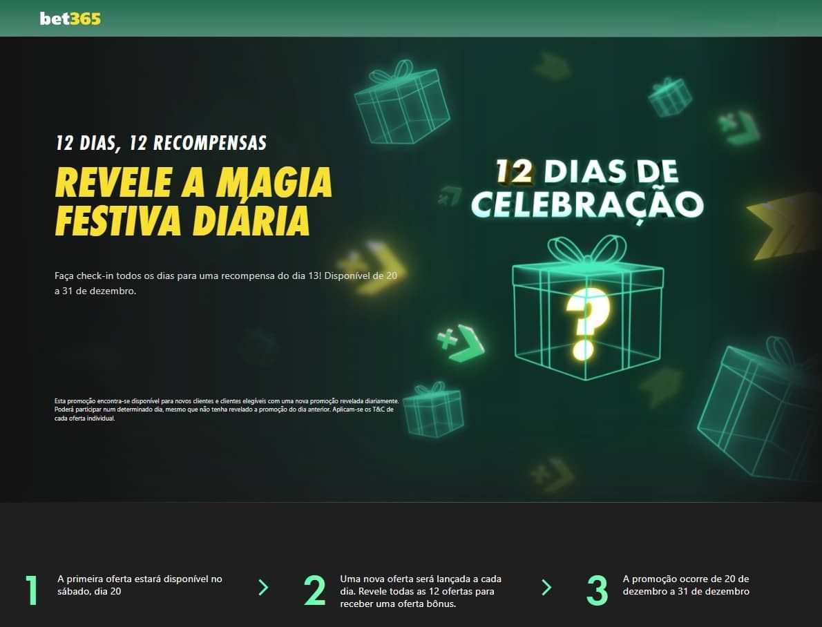 bet365 12 dias de celebração site
