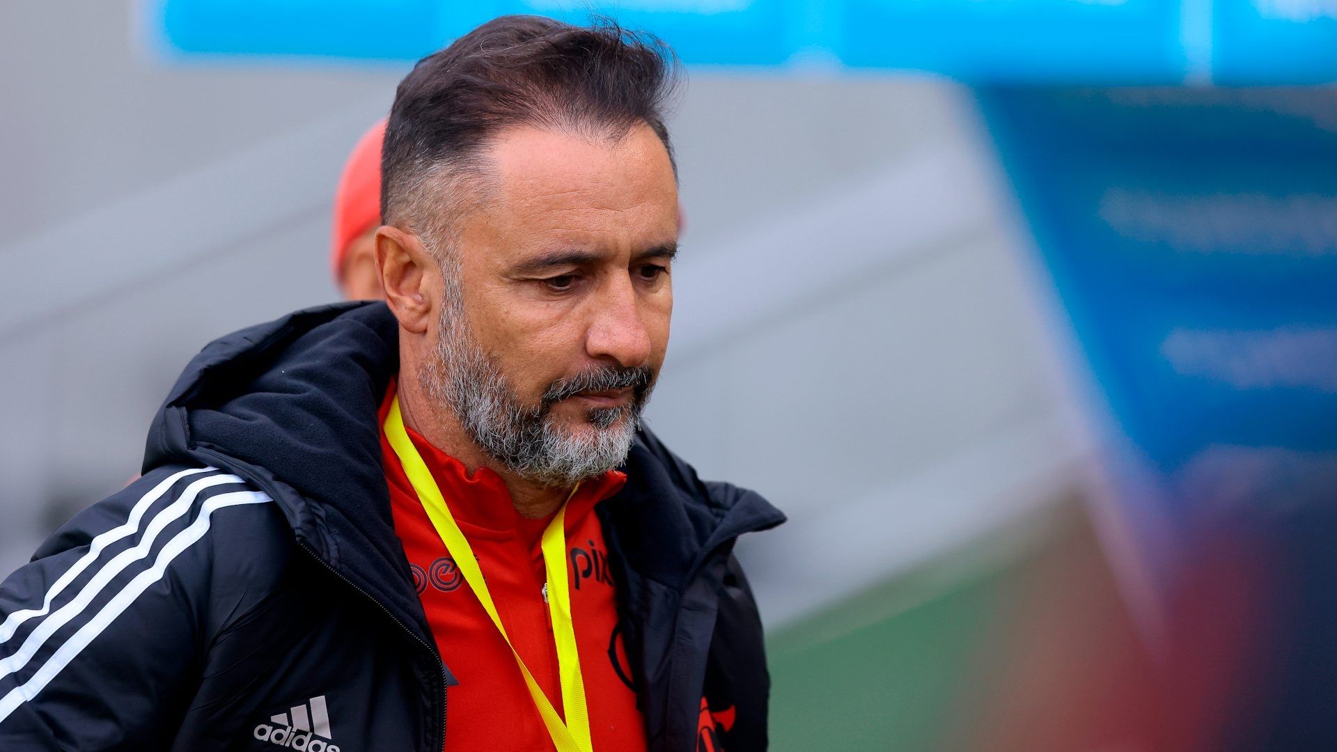 Vitor Pereira, técnico do Flamengo, durante a partida contra o Aucas pela Copa Libertadores 2023