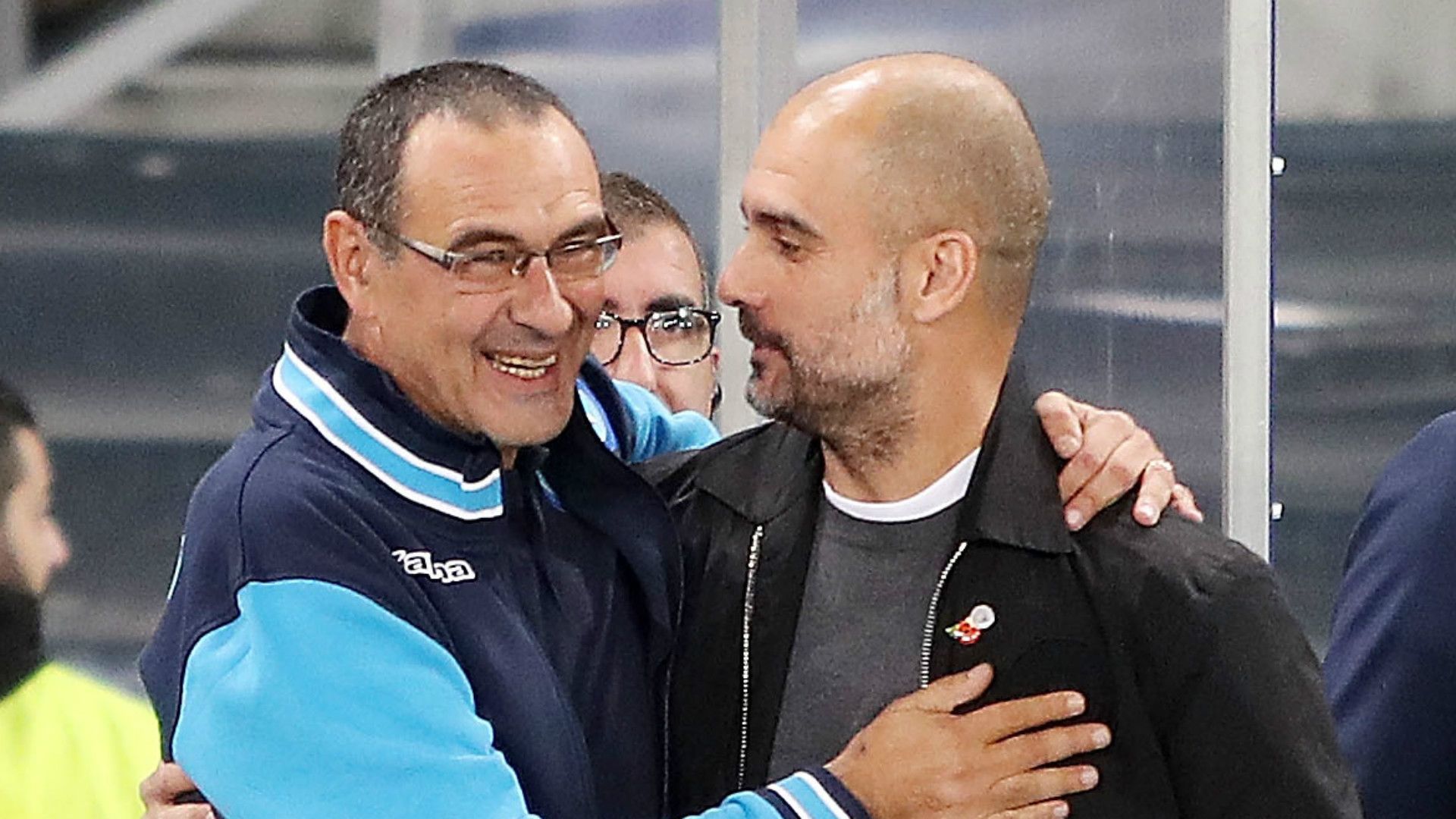 Maurizio Sarri Pep Guardiola Napoli Manchester City 2017-18