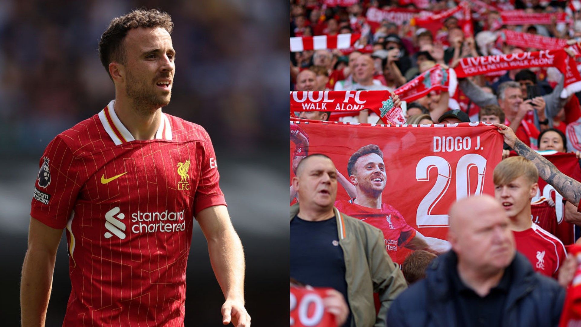 Diogo Jota and Liverpool fans