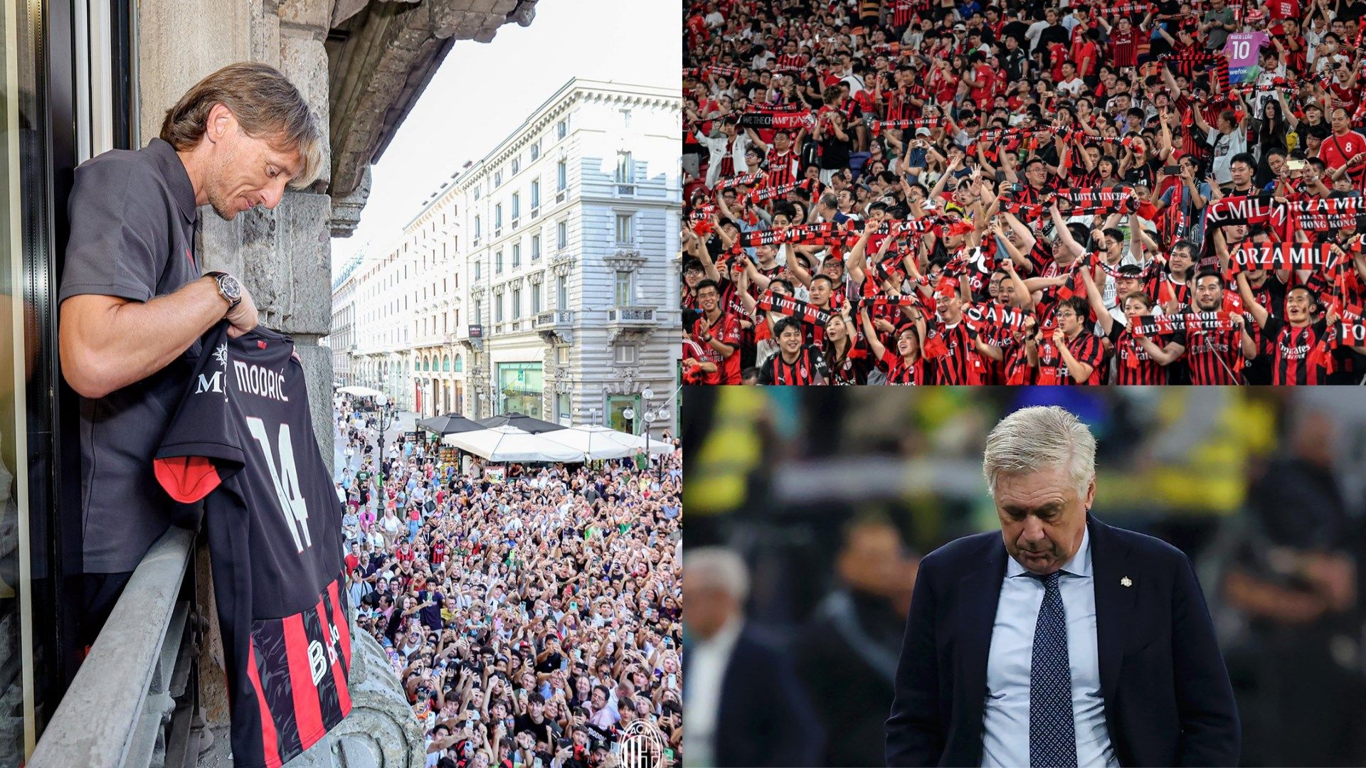 Luka Modric Carlo Ancelotti Milan Fans
