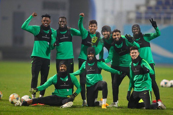 المنتخب السعودي - هارون كمارا - نواف العابد - عبدالله الحمدان
