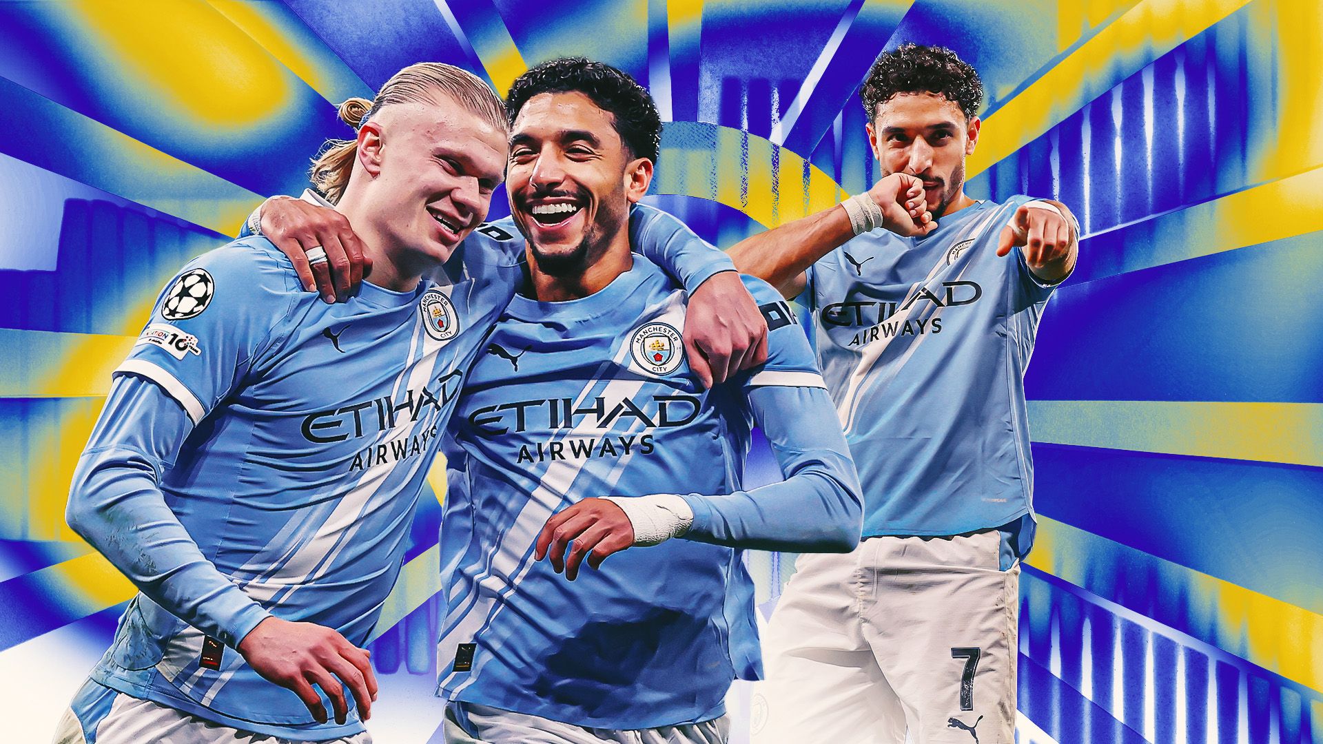 Omar Marmoush Erling Haaland Man City GFX