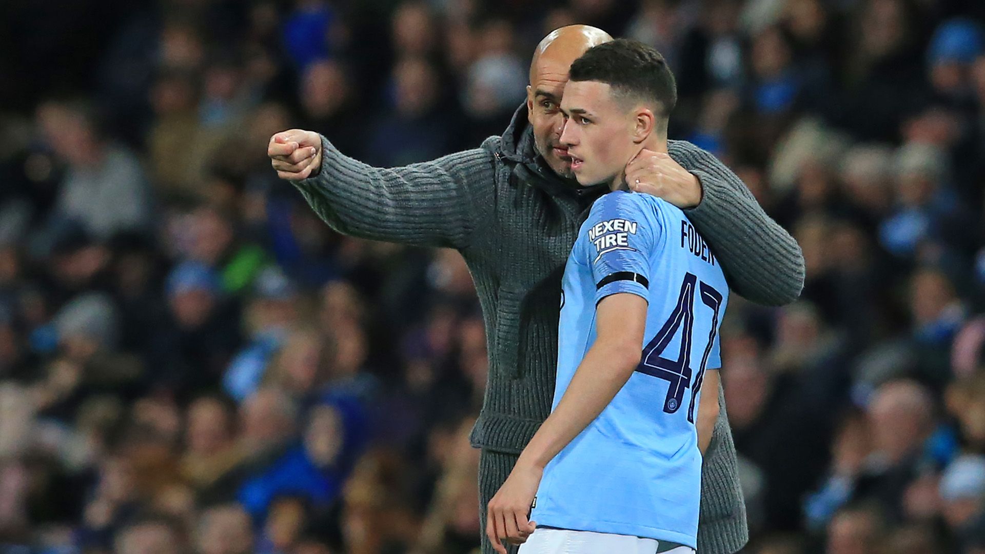 Pep Guardiola Phil Foden Manchester City