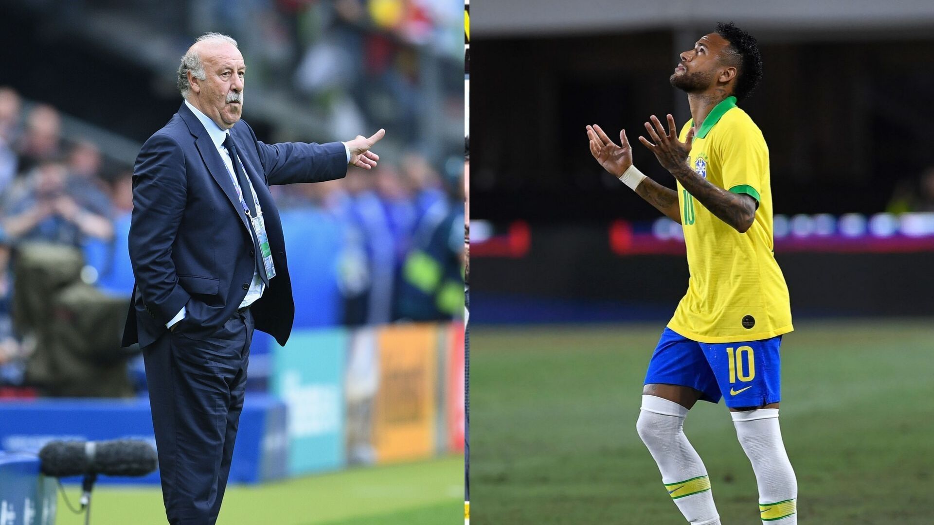 Del Bosque y Neymar