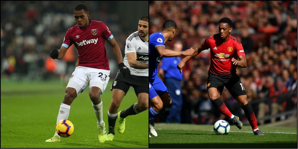 issa diop anthony martial west ham united manchester collage 2019