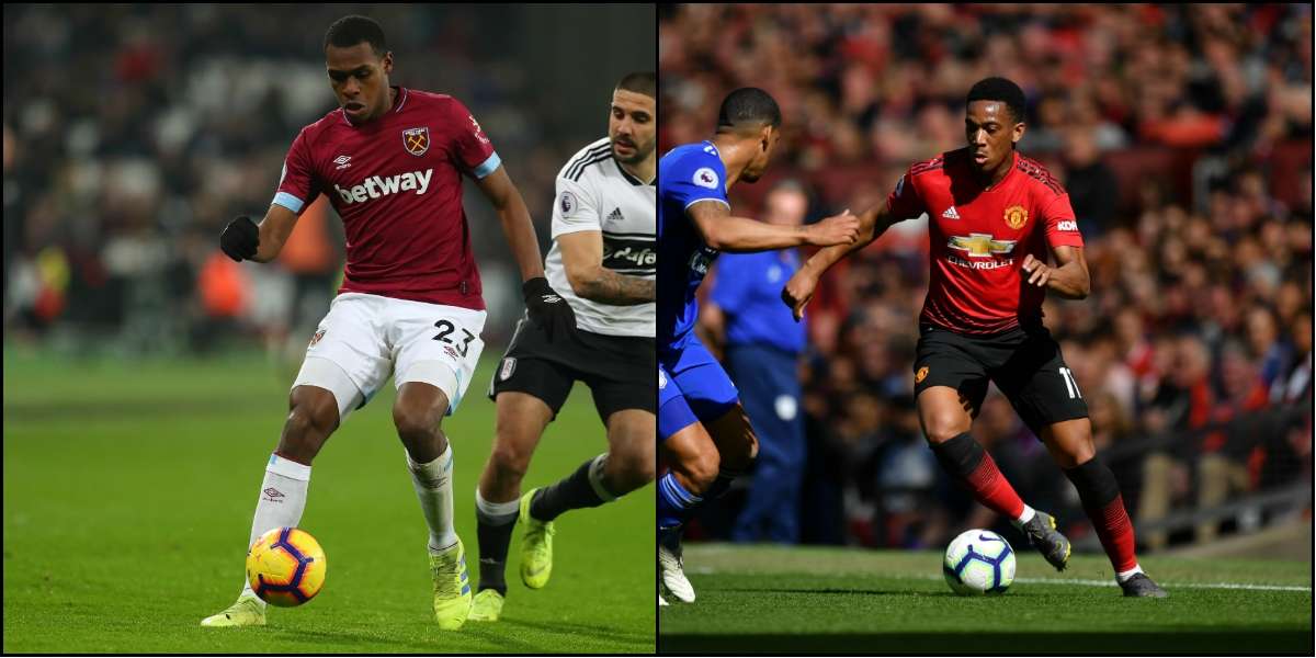 issa diop anthony martial west ham united manchester collage 2019