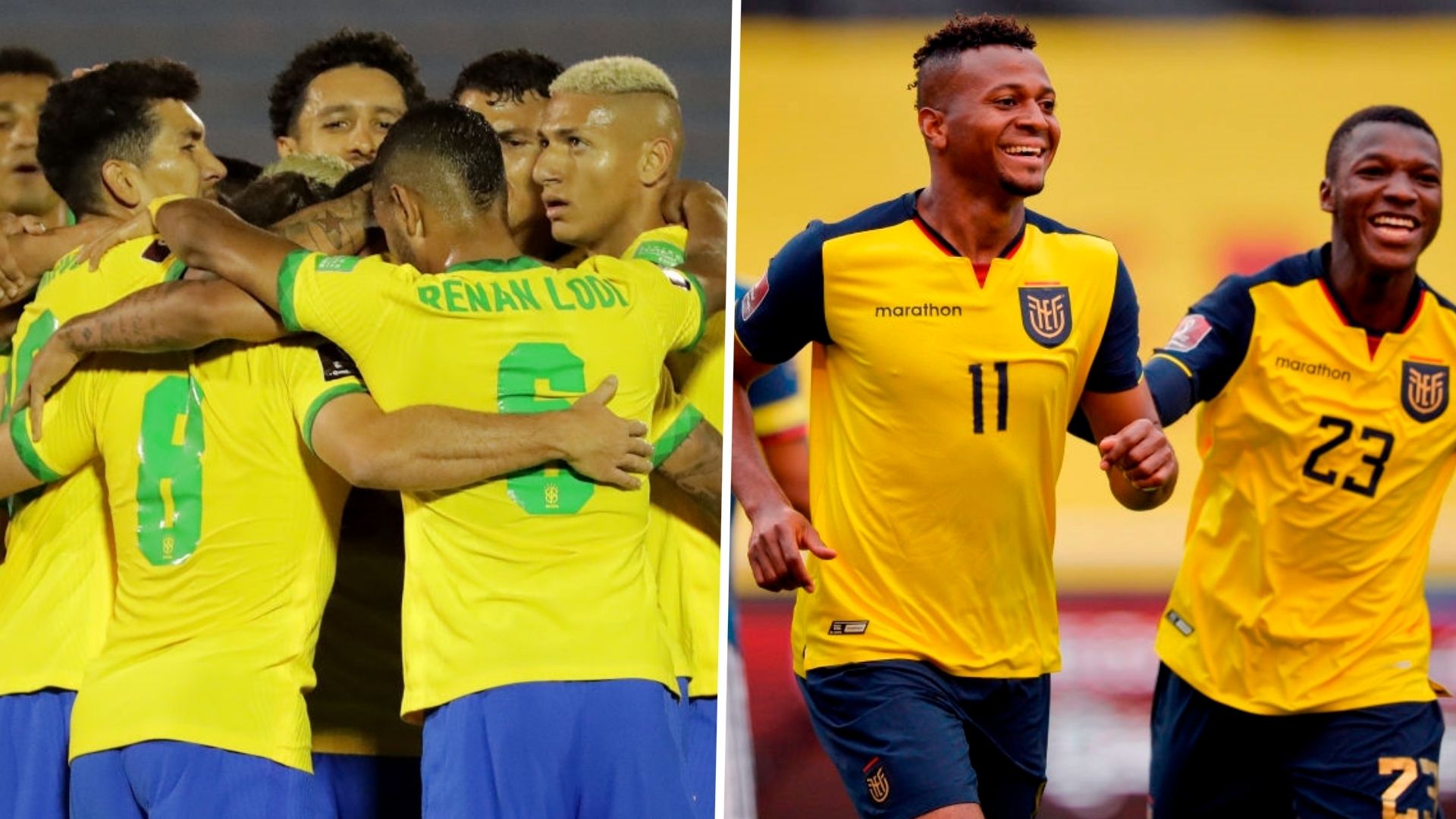 horario y donde ver transmisión en vivo brasil vs ecuador