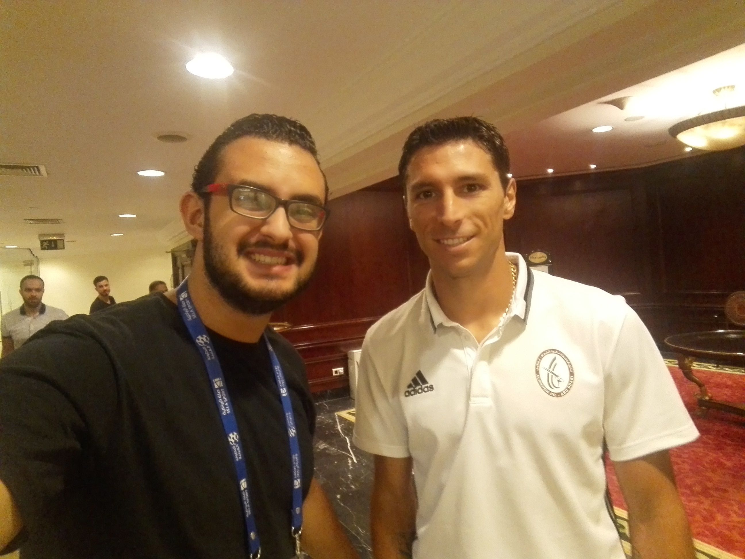 محمود ضياء مع سباستيان تيجالي الوحدة الإماراتي البطولة العربية 31072017