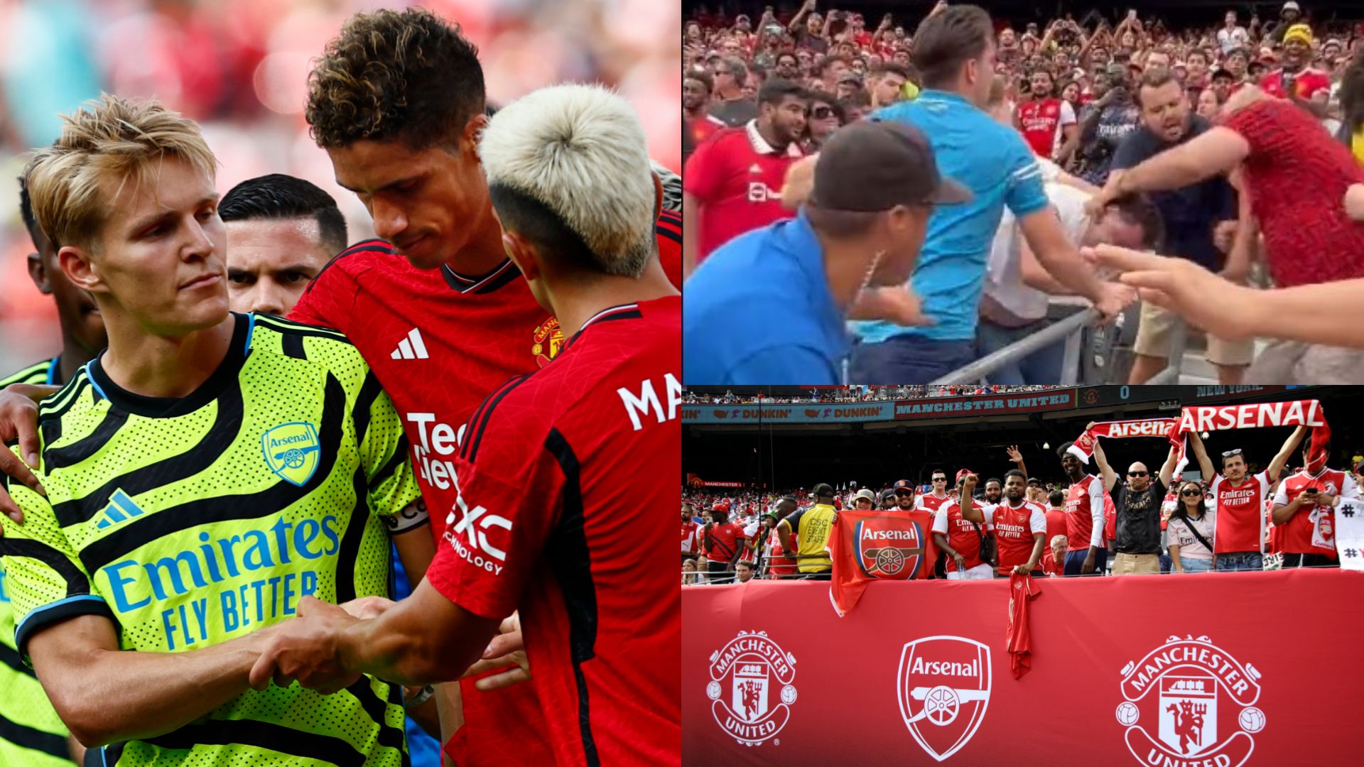 Arsenal fans fighting