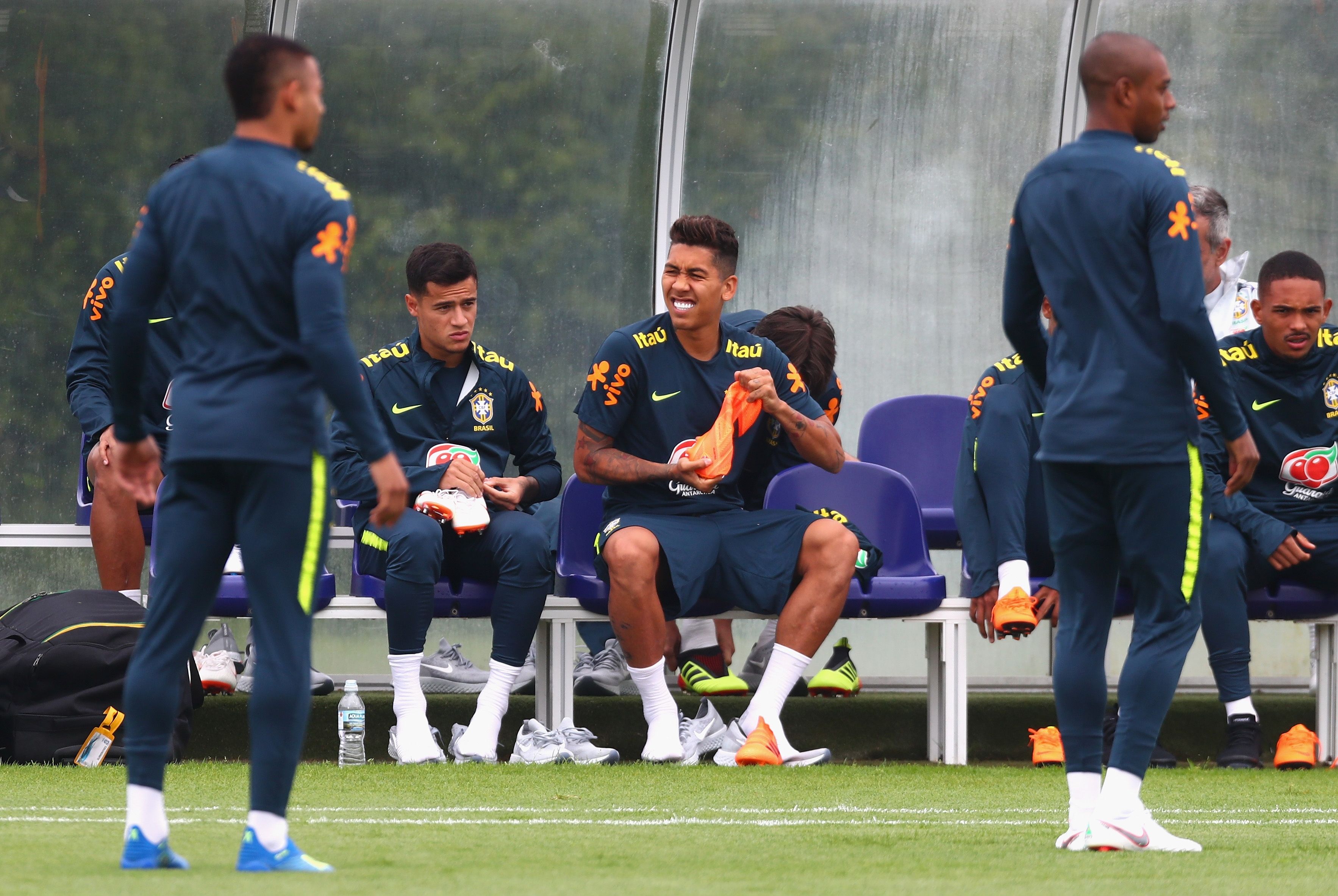 Roberto Firmino in Brazil training camp