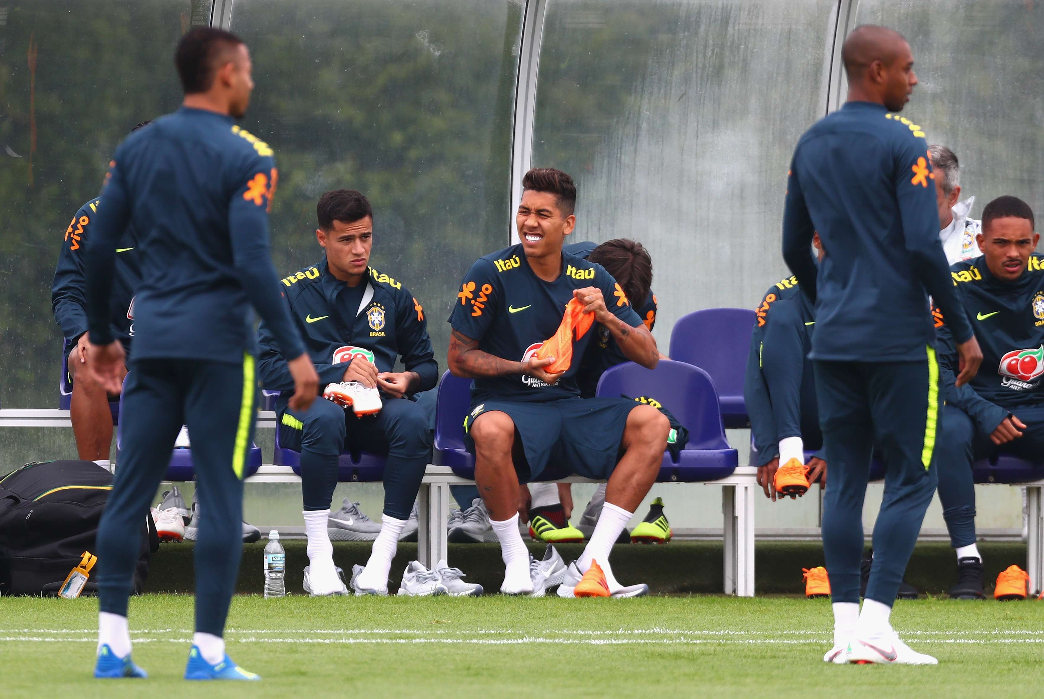 Roberto Firmino in Brazil training camp