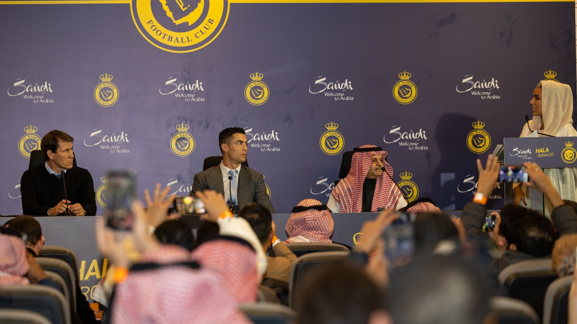 Cristiano Ronaldo unveiling press conference Al Nassr