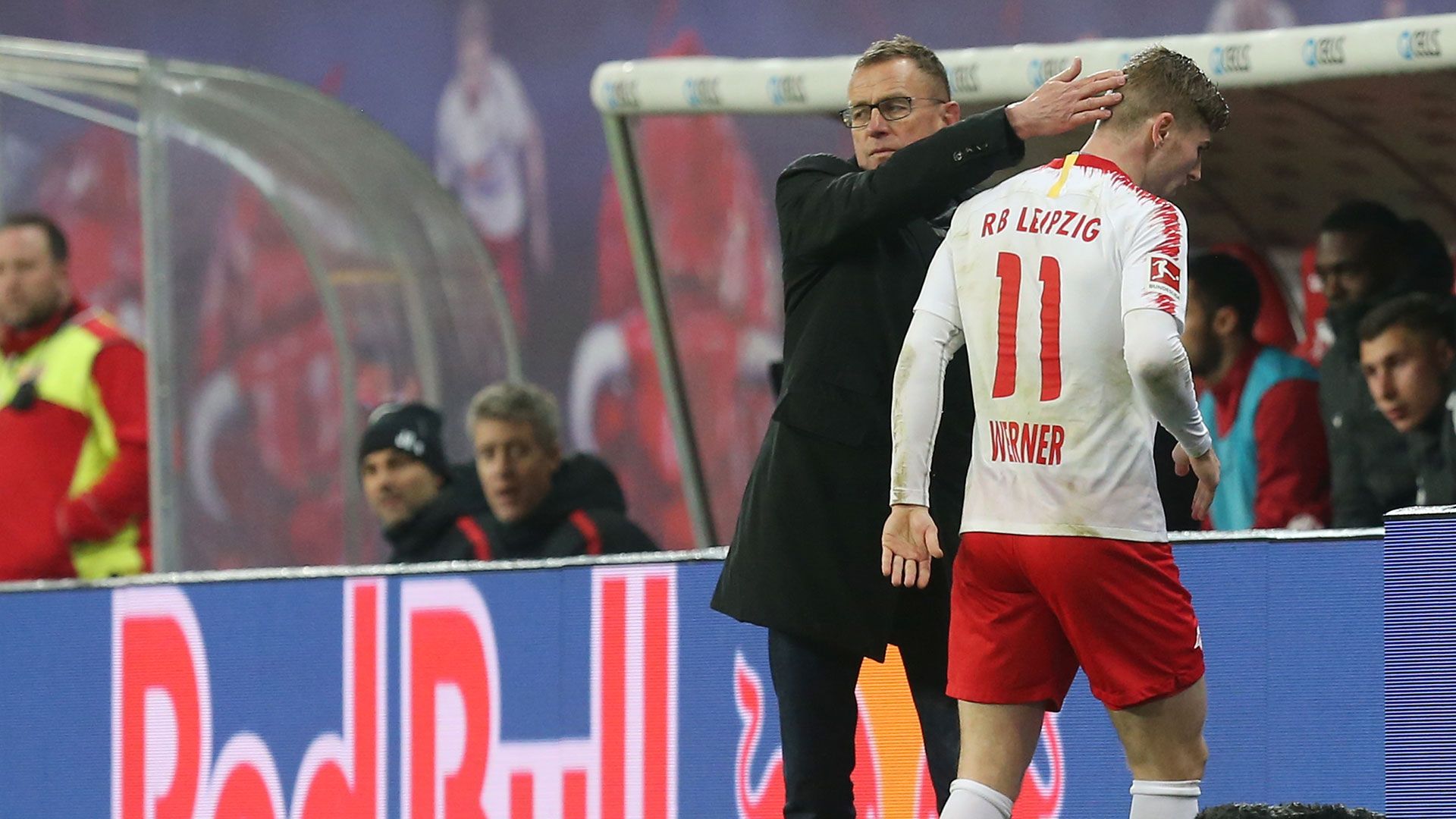 Ralf Rangnick Timo Werner RB Leipzig Bundesliga 18122018