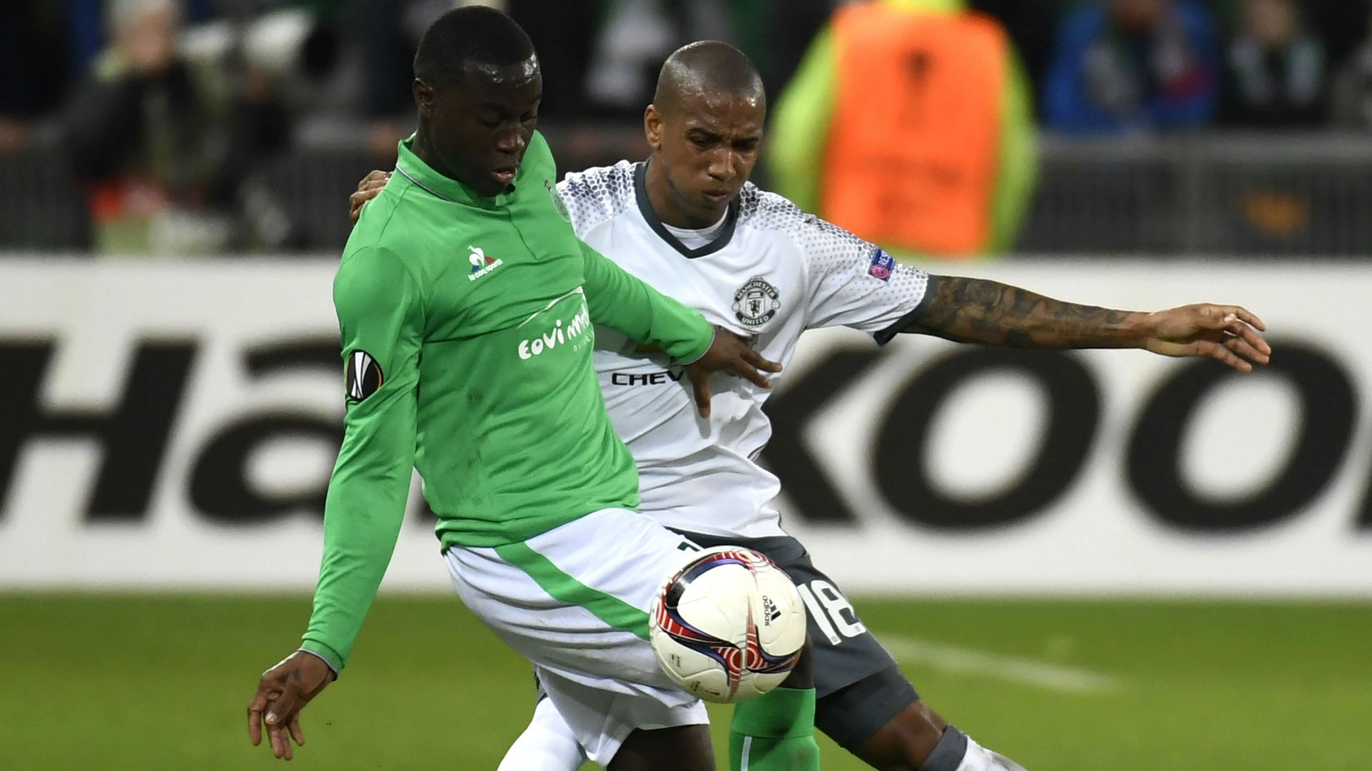 Ashley Young Henri Saivet Saint-Etienne Manchester United UEFA Europa League 20022016