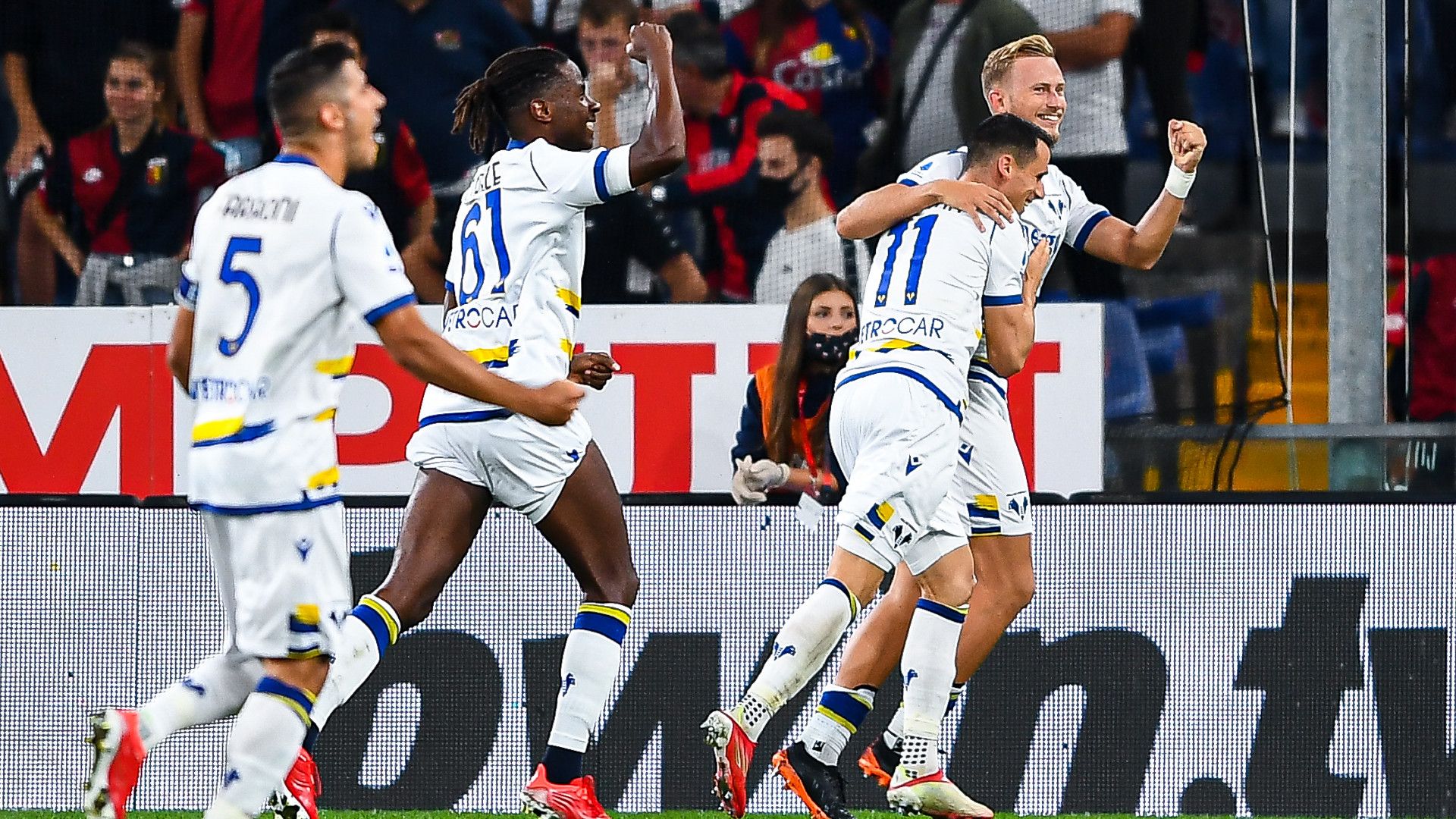 Genoa Verona Serie A Celebrating